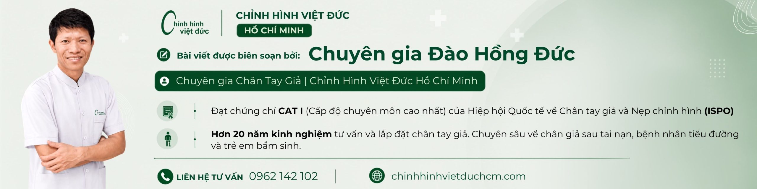 liên hệ Chỉnh Hình Việt Đức Hồ Chí Minh