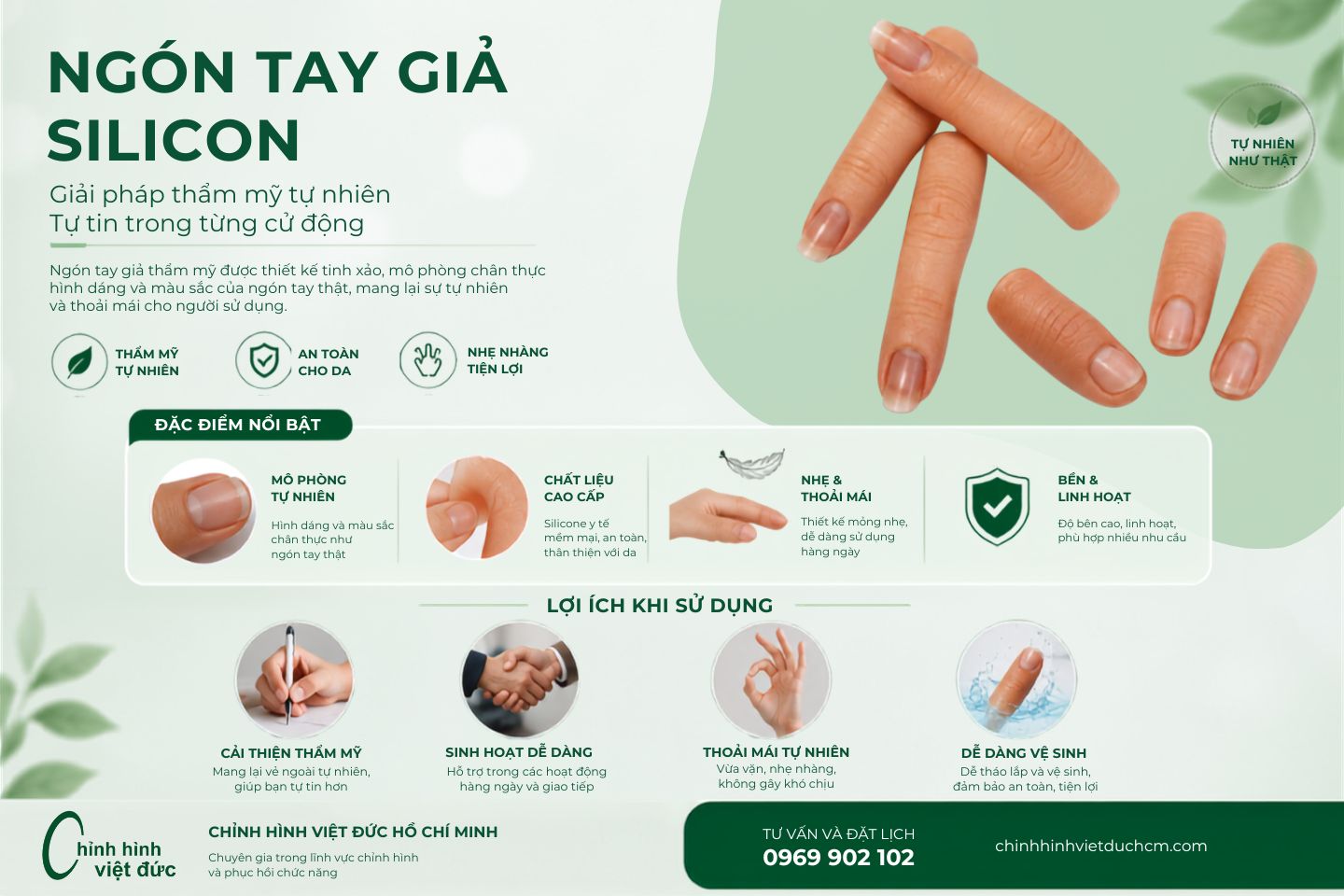 ưu điểm của ngón tay giả